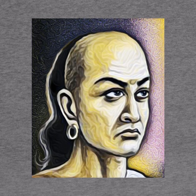 Chanakya Yellow Portrait | Chanakya Artwork 9 by JustLit